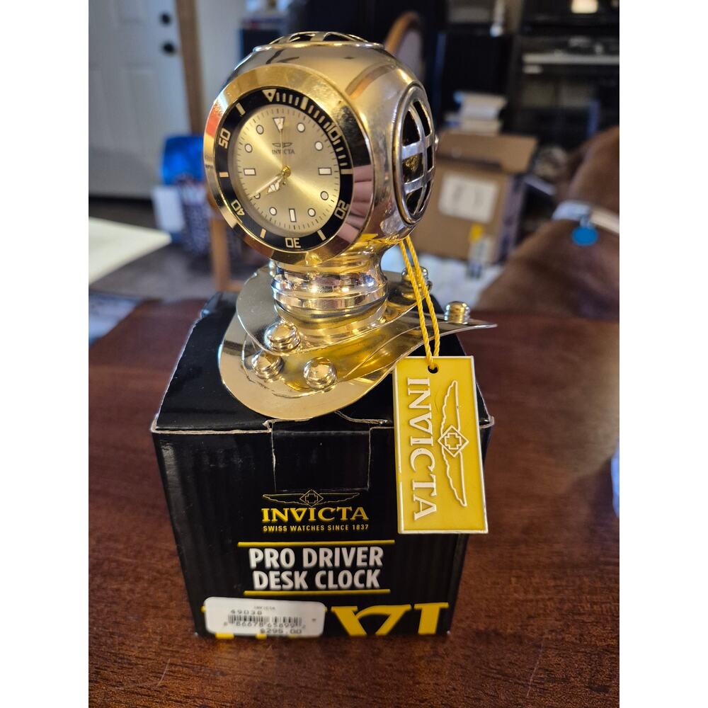 Gold tone paperweight desktop. Dive Bell Helmet.